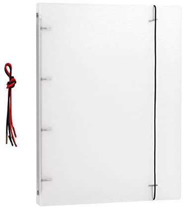 A4/A5/B5 Multifunktions Ordner Ringbuch Löcher transparent nachfüllbar Kunststoff Notizbuch Hülle Ringordner Notebook-Schutz Lose-Blatt-Ordner Gummibandverschluss Home Office und Schulbedarf