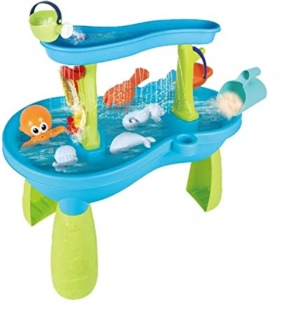 Coemo Wasserspieltisch Jonas Wassertisch Kinder Outdoor für Wasserspiele draußen und Balkon für Garten Sand- und Wasser-Spieltisch