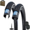 Schwalbe Marathon Plus Tour Reifen 28x2.15 | 55-622 HS619 Reflex Unplattbar mit SV Schlauch [ Set 2 Stück ]