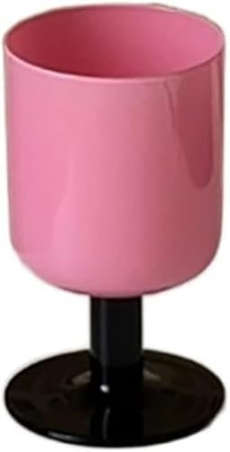 MORYEN Weingläser, rosa Kelch, mittelalterliches Retro-Rosa Weinglas, dekoratives Glas, Schaumweinglas, Saftglas, Tasse for kalte Getränke Becher