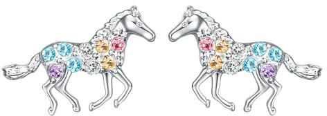 jagosen Horse Gifts For Girls Dinosaur Earrings Women Horse Earrings Sterling Silver Teenage Girls Kids Jewellery Animal Earrings Horse Riding Gifts For Horse Lovers