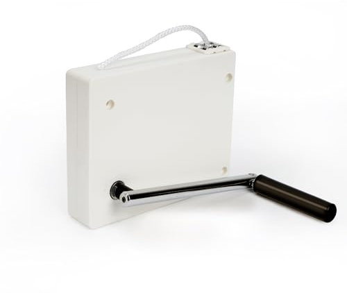 awliye Juego de enrollador de persiana para persiana con correa de persiana de 5 m y caja de pared con manivela