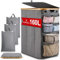 DOKRVLOQ Laundry Basket 3 Compartments With Lid 160L Upgrade Hanging Storage Washing Basket Bamboo Large Wash Baskets Laundry Bin Collapsible Laundry Hamper Grey For Dirty Laundry