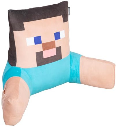 phoenix group AG Minecraft - Lesekissen inkl Füllung, samtig weich, mit Armstütze, Steve