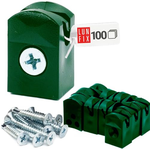 Spanndrahthalter mit Selbstscheidender Schraube Drahthalter für Drähte bis 4mm Grün 100 Stück
