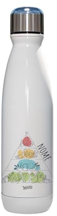 Borraccia Termica Bottiglia Termica Acciaio Inox 500ml Made in Italy 24 Ore Freddo & 12 h Caldo - Personalizzata con nome - Icone (Nutrizionista)