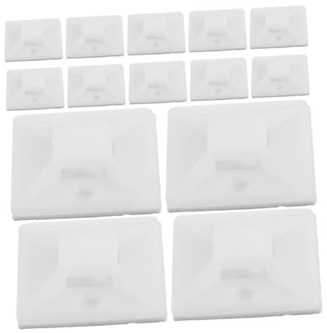 LIFKICH 100pcs Cable Tie Mounting Squares Adhesive Cable Ties Holder Cord Management