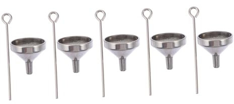 Cabilock 10 Pezzi Imbuto Piccolo in Acciaio Inossidabile Per Separatore Elettrico Imbuto Da Laboratorio Per Trasferire Oli Essenziali Sostanze in Polvere e Cosmetici