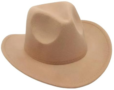 Cowboyhut für Damen und Herren, modisch, für Hochzeit, Party, Outdoor, Reisen, Freizeithüte, beige, S(52-54cm)