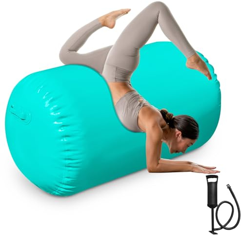 Heipigo Air Roller, Rouleau d'air Gymnastique Gonflable Baril, Air Barrel Tumbling Backbend, Adapté Au Cheerleading Yoga, Ginnastica Gym, Avec Pompe À Air Manuelle