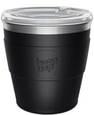 KeepCup Thermal - Vacuum Insulated Stainless Steel, QuickSip Reusable Coffee Cup with Splashproof Sipper Lid - Extra Small XS 6oz/180ml - Black