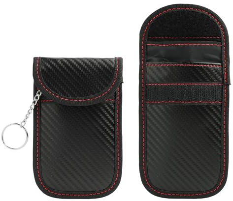 2 Pezzi di Scatola di Protezione RFID per Chiave di Auto, Custodia di Sicurezza con Tecnologia di Gabbia di Faraday, Copertura Chiave Auto di Alta Qualità contro il Volo Elettronica, Sacchetto Chiave