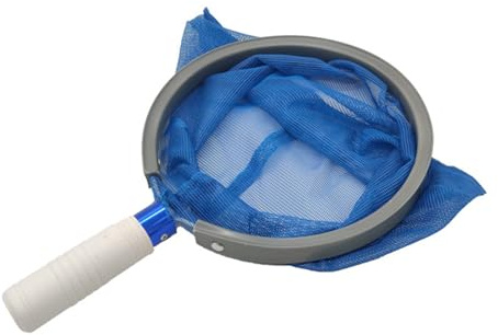 QINGFAN Leaf Net,Pool Skimmer with Aluminum Handle Blue Meshes Leaf Net for Efficient Debris Removal Swimming Pools Tool