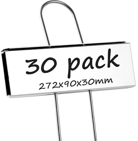 LDXDRU 30x Pflanzenschilder Typ Large aus Metall Höhe 30cm Beschriftungsfeld 9x3cm Wetterfeste Pflanzenstecker zum Beschriften für Garten, Gemüse, Kräuter, Blume