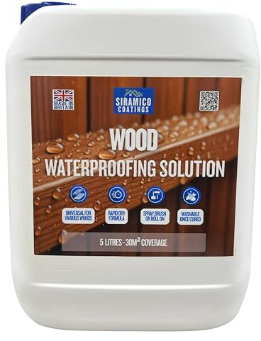 Wood Waterproofing Solution I 5 litres I Clear Invisable Finish for Wood Preserving of Fences, Decking, Sheds and Furniture