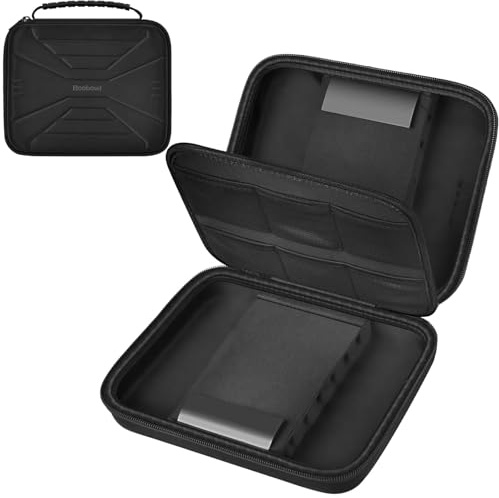 Boobowl Bolsa para dardos, carcasa dura, resistente a los golpes, portátil, para punta de acero y dardos de punta suave, ideal para profesionales y principiantes (solo caja), Negro , Hold 12 piezas