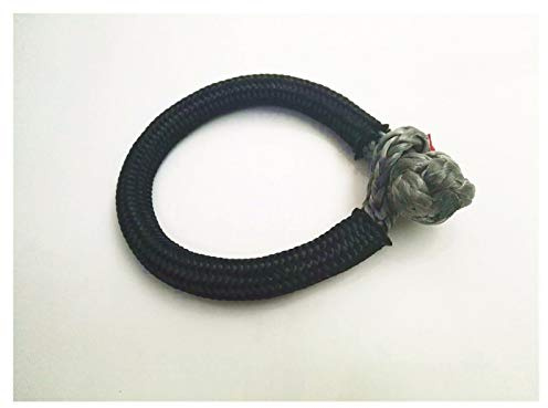 OUTFYT Grey 10mm * 150mm Habackle Doux de UHMWPE, Manille VTT for Les pièces Offroad, Winch,Polyvalent
