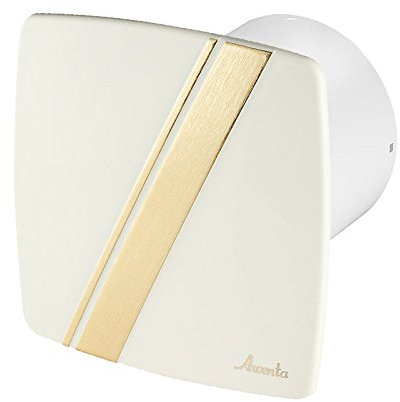 Silent Extractor Fan 100mm / 4 with Humidity Sensor and Non Return Valve Low Energy Consumption KWS100H (Cream/Gold)