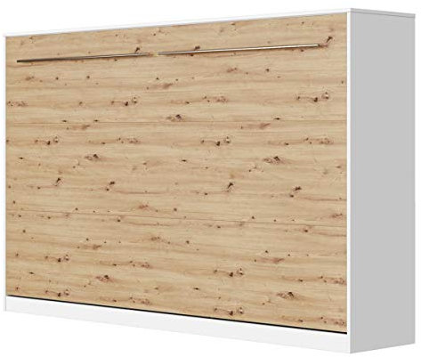 SMARTBett Schrankbett Standard 90x200 120x200 140x200 160x200 Bettschrank Wandbett Weiss/Wildeiche 120 Horizontal