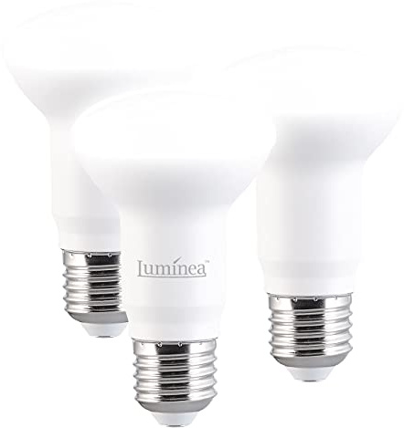 Luminea LED Lampen E27: 3er-Set LED-Reflektor R63 E27, 8W (ersetzt 60W), 806lm, tageslichtweiß (LED-Beleuchtung E27, Kaltweisse E27 LED-Birnen, Leuchtmittel kaltweiß)