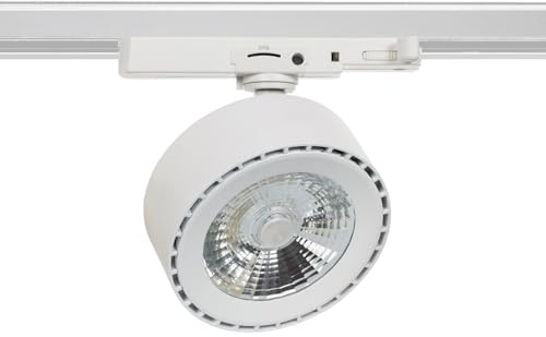 LEDKIA Foco Carril LED Trifásico 30W Onuba CCT Seleccionable Blanco 3000K -