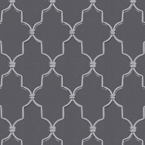 BRICOFLOR Art-déco-Tapete Orient Tapete modern | Elegante Vliestapete orientalisch in Dunkelgrau für Wohnzimmer und Esszimmer | Ornament Mustertapete in Anthrazit mit Vinyl