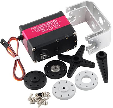 Wishiot RDS5160 Servo 60 kg RC Digital Servo High Torque Mental Gear 180 270 Degree mit U-förmiger Befestigungsscheibe für 1/5 RC Car Robotics DIY Projekte (180)