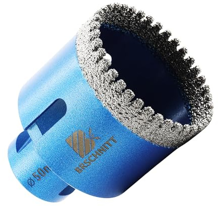 Diamant Fliesenbohrer 50mm - BRSCHNITT M14 Diamantbohrer Lochsäge für Fliesen Porzellan Keramik Marmor Granit Bohrungen, für Winkelschleifer