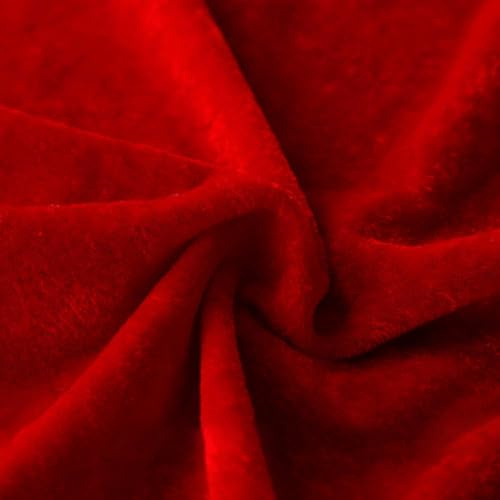 Wambere 100cm x 160cm Stoffe Meterware Bekleidungsstoffe Stoff zum Nähen,Stoffe zum Basteln,Dekostoffe für DIY Kunsthandwerk Basteln Bühnenvorhang Kleidung Feiertagsdekoration,Rot