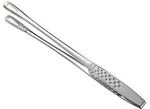BBAUER Grillbeutel-Clips for Lebensmittel, Lebensmittelzange, Edelstahl, Grillzange, Fleisch, Salat, Steak, Lebensmittel, Servierzange, Pinzette, Lange Grill-Kochzange, Küchenutensilien, Zange