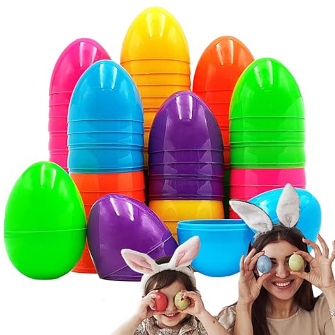 Leere Ostereier,50 Stück Befüllbare Bunte Helle Ostereier,Ostern Kinderüberraschungseier,Füller Für Osterkörbe,Unbefüllte Ostereier,Zum Füllen Von Süßigkeiten Und Kindergeschenken An Ostern,