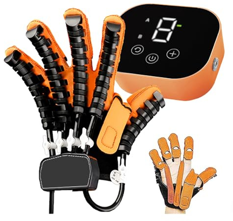 Handrehabilitations-Roboterhandschuhe, einstellbare Stärke,wiederaufladbarer Reha-Trainer für die rechte Hand und die Linke Hand,für Patienten mit Handfunktionsstörungen