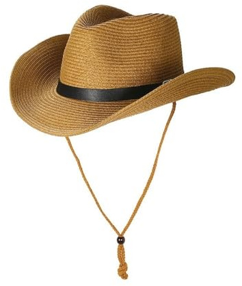 Anomidry Strohhut Herren 62-64 Western Cowboyhut Herren Damen Strandhut Sonnenhut, Sommer kleines Geschenk Hut Sonnenschutz Strohhut(Khaki)
