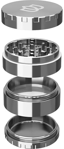 Bloomint Amoladora de acero inoxidable 55mm, 4 piezas amoladora de metal para hierbas, especias y hierbas