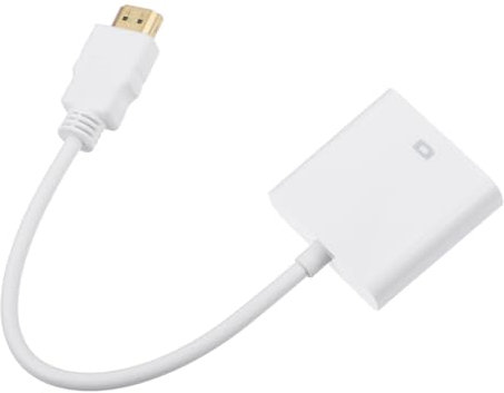 OSALADI Adattatore Cavo Convertitore Video Digitale a Vga 1080p Chip Intelligente, Guscio Abs Resistente Per Uso Prolungato, Compatibile Per Pc e Monitor Senza Audio, Installazione Plug and Play