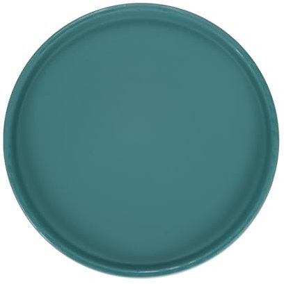 M METERXITY Vassoio per Piante in Ceramica, Vassoio Raccogli-Acqua per Piante da 6,3, Sottovaso per Piante da Interno/Esterno/Vassoio per Drenaggio Fiori [Verde Blu Rotondo]