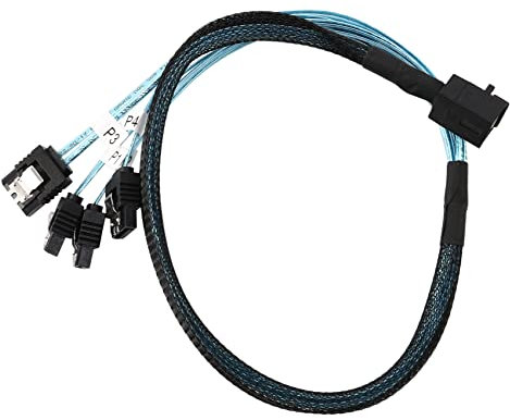 Sessleger Cable interno Mini SAS a , SFF-8643 a Rotura Compatible con el Disco Duro del Controlador (1,6 Pi)