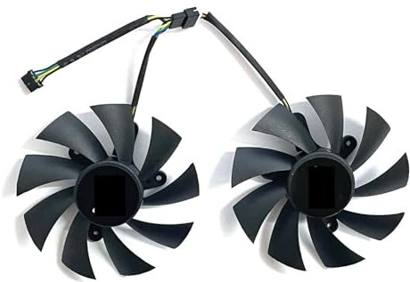 QKFTCSDW 2 uds GA92S2H GA92A2H DC 12V 0.35A 85MM 4PIN RTX2060 GPU Enfriador Compatible con RTX2060 2060 Super Destroyer HA/HB Ventilador de refrigeración de gráficos(Silver)