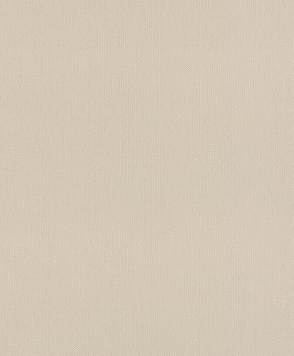 Rasch Carta da parati 312355 – Carta da parati in tessuto non tessuto, colore beige chiaro, con superficie strutturata e effetto tessuto; effetto tessuto, 10,05 m x 0,53 m (lunghezza x larghezza)