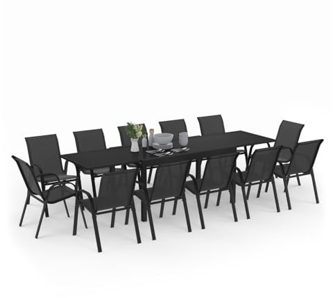 IDMarket - Salon DE Jardin Madrid Table Extensible 135-270 cm