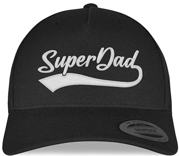 tshirtladen Super Dad Cap Bestickt - Snapback mit Stick für Papa - Vatertagsgeschenk Vater Sohn - Aufmerksamkeit zum Vatertag - Cap Männer Papa Geschenk - Mütze Vatertag Superheld Super Daddy