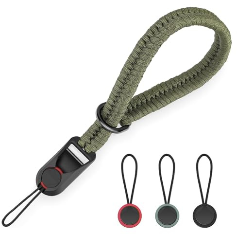 QMLING Camera Wrist Strap Quick Release, Paracord Rope Camera Hand Strap, Adjustable Camera Strap for SLR DSLR Digital Mirrorless Camera