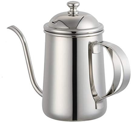 SBCGFY Caffettiera pour Over da 650 ml in Acciaio Inox con beccuccio a Collo di Cigno per la Cucina di casa