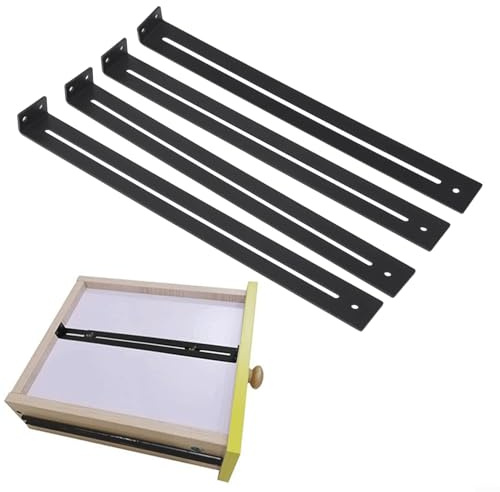 Eawfgtuw Schubladen-Reparatur-Set, verwendet zur Verstärkung und Reparatur von Schubladen, schnelles Reparaturset, Stahlhalterung für Schrankmöbel (2 Set)