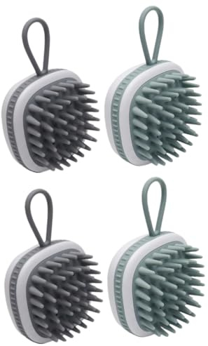 PACKOVE 2 Sätze Silikon Kopfhaut Massagebürste Ergonomischer Scrubber Für Und Entspannung Für Anwendung Beim Dem Schlafengehen 2 Stücke * 2