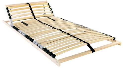 Gecheer Lattenrost mit Kopfteil Braun 90 x 190 cm Holz, Lattenrost selbstmontage für Ehebett Teenagerzimmer Hotelbetten