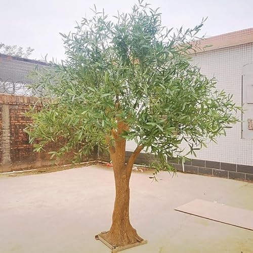 Sohodoo Künstlicher Olivenbaum ohne Pflege – realistische Seidenpflanze for Zuhause, Büro, Terrasse, individuell anpassbare, biegbare Zweige(2.5mx2m)