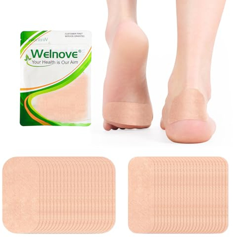 Welnove Apósitos Moleskin para ampollas, 72 unidades, para pies, dedos de los pies, dedos, talón, 2 tamaños