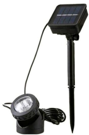 Vilgftyiet Luz solar ajustable para estanque para exteriores con clasificación de impermeabilidad IP68, foco giratorio de 90° para jardín, césped y paisaje