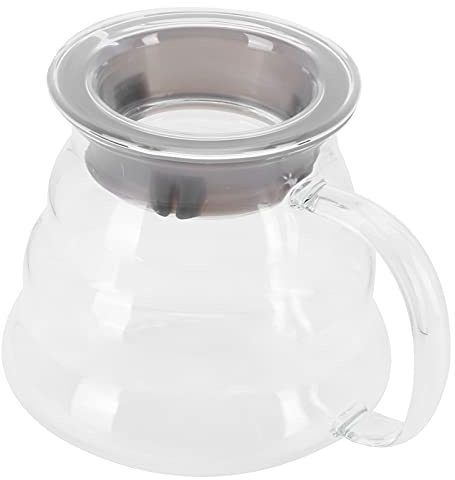 Phefop Kaffeebecher aus Glas, 300 Ml, Klare Wasserkanne, Latte-Art- mit Griff Zum Manuellen Übergießen der Kaffeemaschine, mikrowellen- und Spülmaschinenfest (700ML)